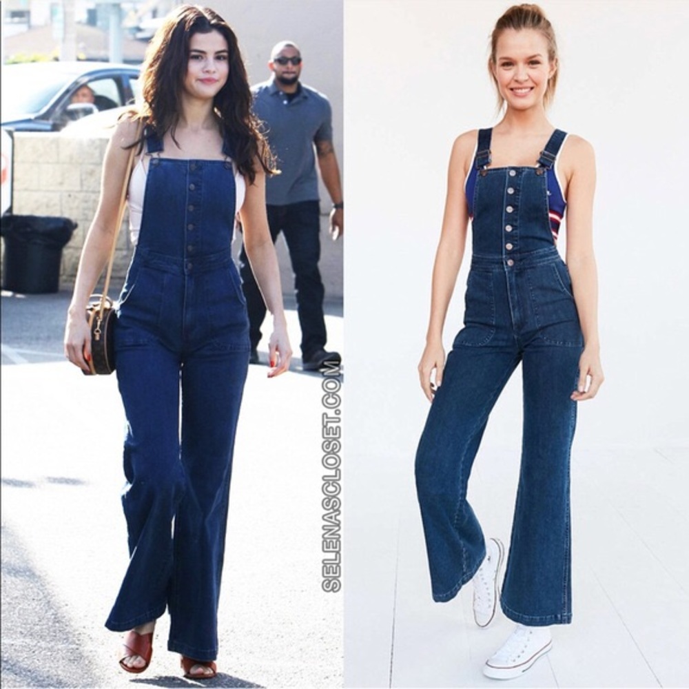 ISO wrangler high rise bell bottom overalls!